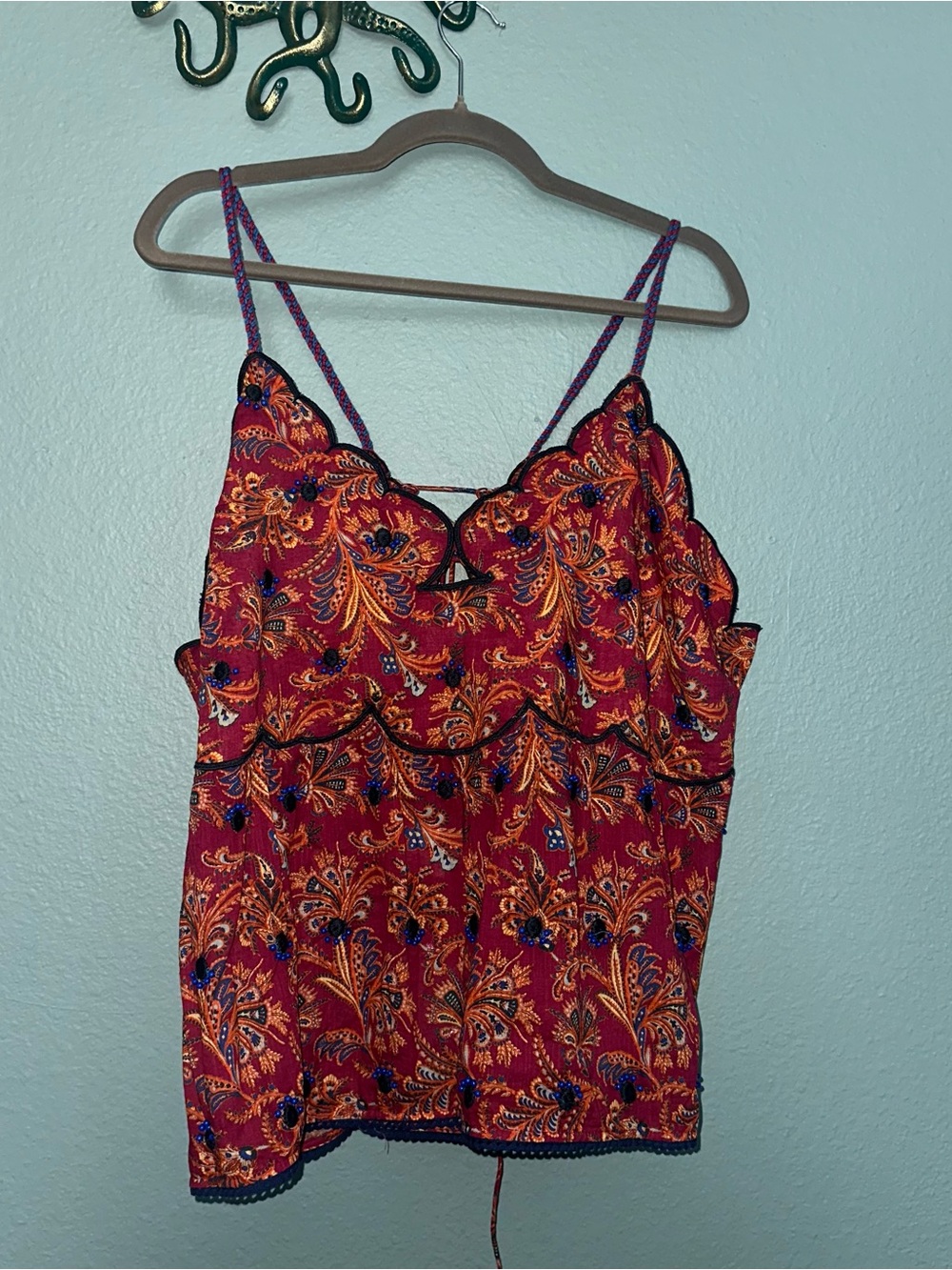 Anthropologie tank with beading